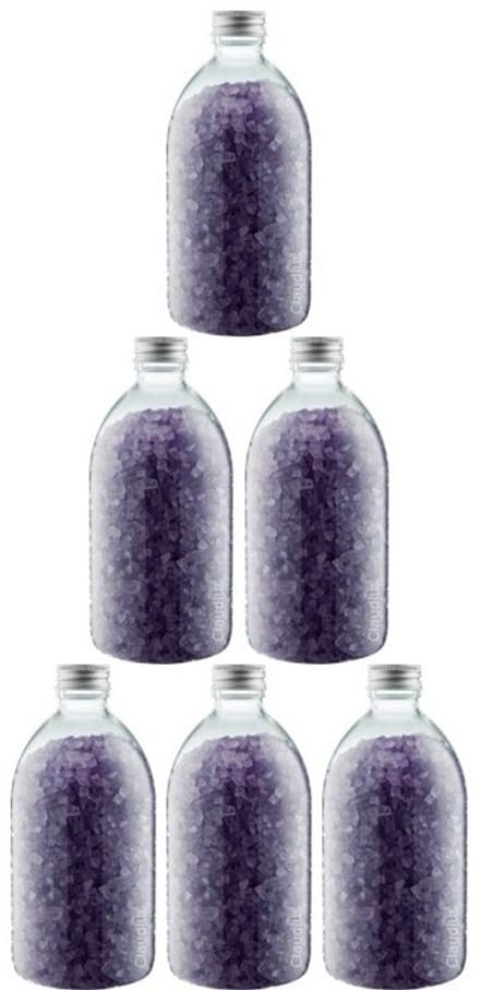Splashbox Badzout Lavendel - 600 gram - Fles met aluminium dop - set van 6 stuks