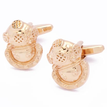 Manchetknopen - Duikhelm Vintage Rose Goud