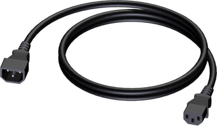 Procab CAB480 C13 - C14 stroomkabel voor UPS/PDU - 3x 1,5mm / zwart - 1,5 meter