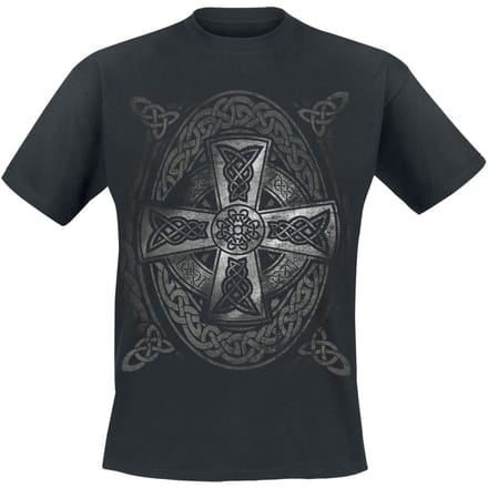 Outer Vision T-shirt - Celtic Cross - S tot 3XL - voor Mannen - zwart