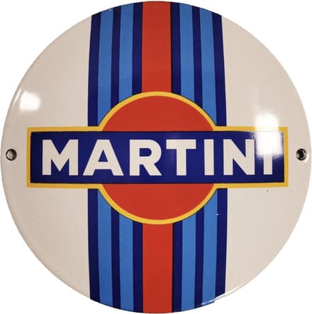 Martini Logo - Racing Enamel Sign 12cm