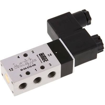 5/2 G1/8'' Magneetventiel 24V DC 2.5-10bar/35.0-140psi Airtec