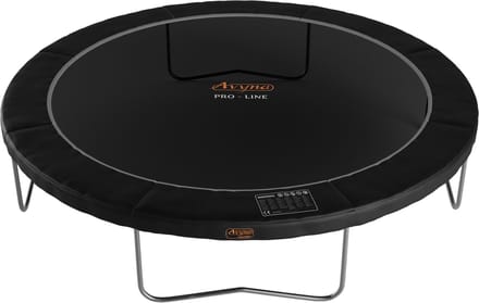 Avyna Trampoline Ø430 cm – Zwart – Rond Opbouwmodel – Groot Formaat – Zonder Veiligheidsnet – Luxe Trampolines