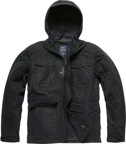 Vintage Industries Outdoorjas Levin Jacket Black