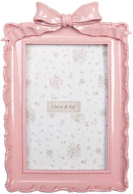 Clayre & Eef Fotolijst 10x15 cm Roze Kunststof