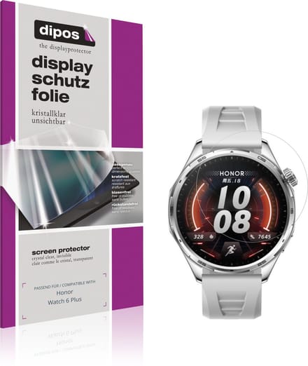 dipos – 6x Beschermfolie geschikt voor Honor Watch 6 Plus | Krasbestendige & heldere Screenprotector Ultra-Thin