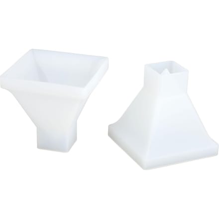 2 stuks Piramide Vormen DIY Kristal Epoxy Vorm Grote Piramide Siliconen Handgemaakte Epoxy Hars Vorm Thuis white
