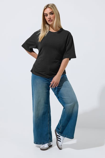 Limited Collection Zwart Tshirt Met Getailleerde Taille Size 48