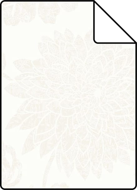 Proefstaal Origin Wallcoverings behang bloemen wit - 26,5 x 21 cm - 326146-S