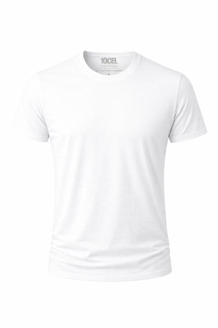 10Cel T-shirt - Tencel Heren ondershirt - ronde hals - Wit / M