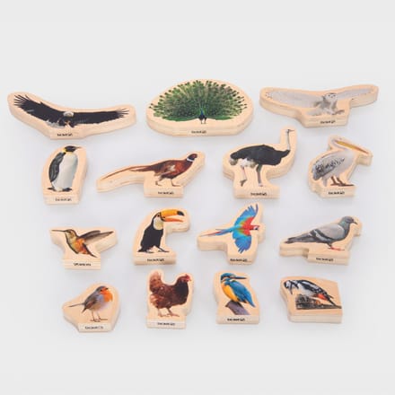 TickiT houten vogel blokken educatief speelgoed FSC hout.