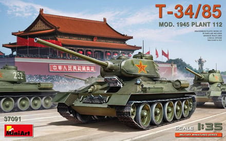 MiniArt Modelbouwpakket Militaire voertuigen - 37091 T-34/85 MOD 1945 Plant 112 Plastic - 1:35 - Modelbouw