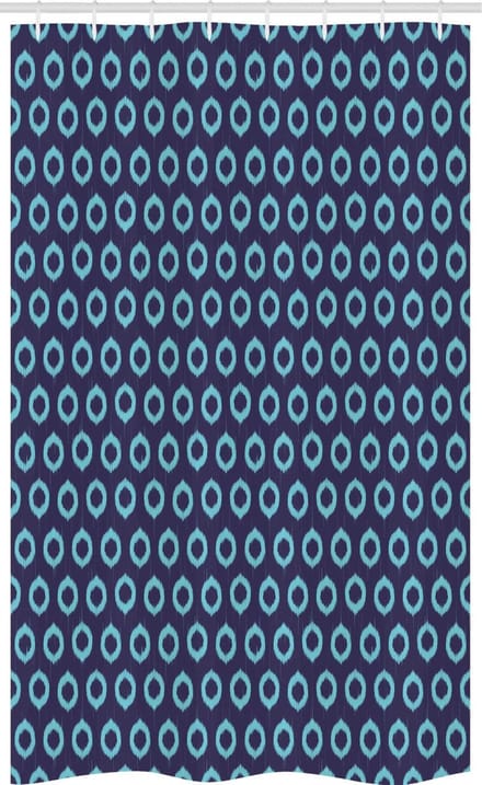 ABAKUHAUS Douchescherm Geometrisch – 120x180 cm – Polyester, Violetblauw