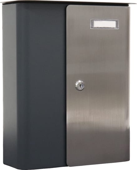 Rottner Brievenbus Splashy Antraciet met RVS Deur - 35,7x29,5x10cm