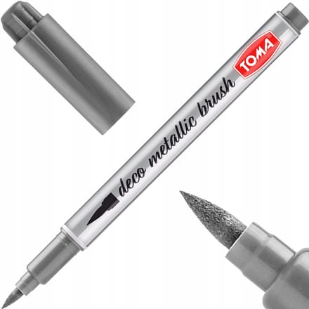 Toma DecoBrush TO-325 metallic permanente marker - zilver