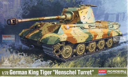 Academy Modelbouwpakket Militaire voertuigen - 13423 German King Tiger - Henschel Turret Plastic - 1:72 - Modelbouw