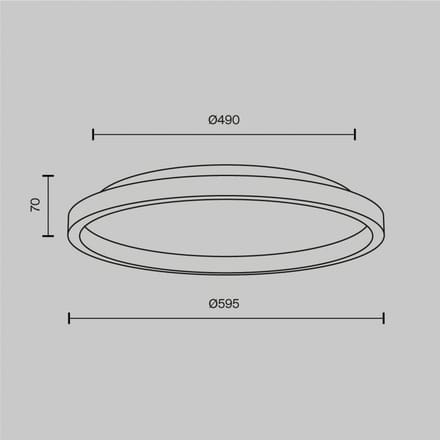 Maytoni LED plafondlamp Orign, Ø 60 cm, zwart, metaal/steen