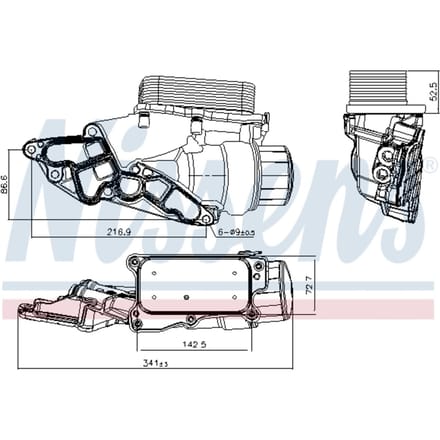 Olie radiator, motorolie NISSENS 90933