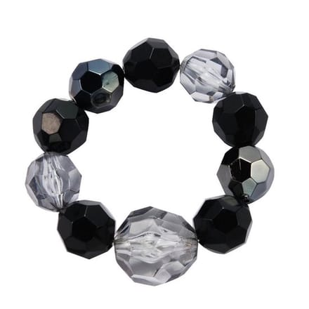 Behave - Armband grove zwart transparante kralen - avond chic