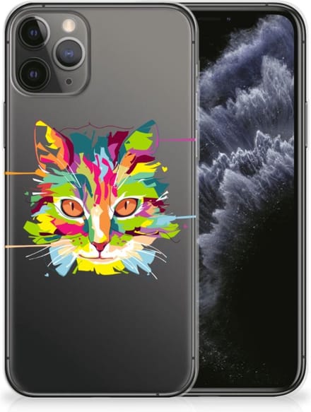 Apple iPhone 11 Pro Telefoonhoesje met Naam Cat Color