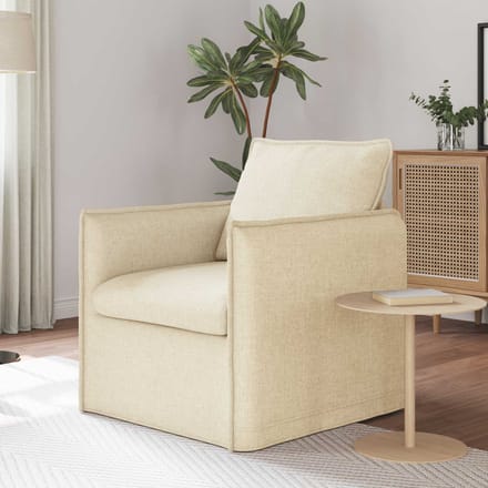vidaXL - Bank - Crème - 75 - x - 82 - x - 85 - cm - Stof