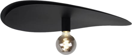Chericoni Piatto Plafondlamp - 1 lichts - E27 - Zwart