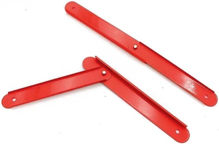 Trapladder Scharnier - Ladder Beugel - Ladder Stabiliseren - Robuuste Ijzeren Constructie - 35cm - Rood