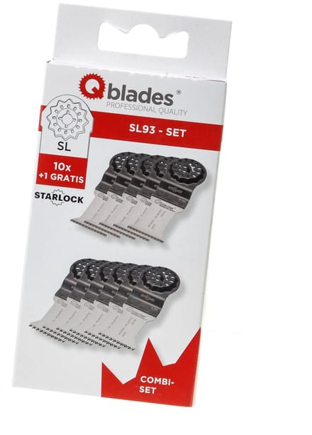 QBLADES STARLOCK MULTIZAAGBLADENSET VOOR HOUT 11-DELIG SL93 SET 10+1ST