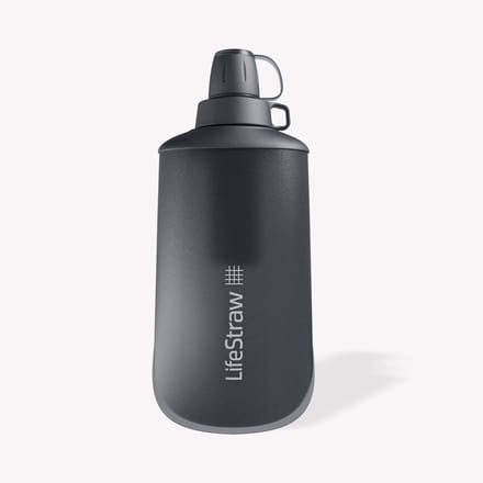 LifeStraw Peak Series Collabsible Squeeze Bottle, 650ml, donkergrijs