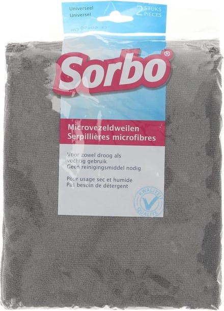 Sorbo - Schoonmaakdoeken - Microvezeldweil - 50x60cm - 2 stuks