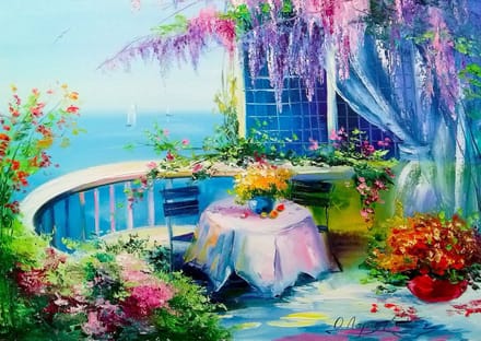 Enjoy Puzzle legpuzzel Flowering Balcony - 1000 stukjes puzzel.