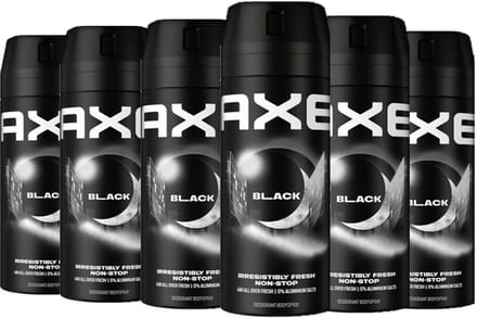 AXE Deo Spray Black - 6 x 150 ml - Voordeelverpakking