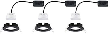 Ronde LED Inbouwlamp 3 Stuks 3x6,5W Warmwit Zwart Mat