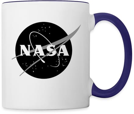 NASA zwart-wit klassiek logo Mok Tweekleurig