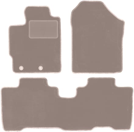 Beige velours matten voor: Toyota Verso-S minivan (2010-2015)