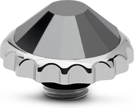 Melano Vivid Cap Steentje Jet Hematite Zilver