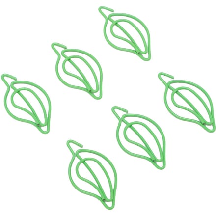 100 STUKS Metalen Paperclips Groen Bladvormige Bladwijzer Clips voor Visitekaartjes Kantoordocumenten Notities Foto's green