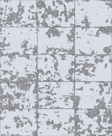 Hexagone tegel grijs/zilver steen (vliesbehang, zilver)