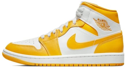 Air Jordan 1 Mid White Yellow - Maat 43