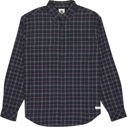 Element Button Down Flannel Regular Fit Overhemd Met Lange Mouwen Blauw XS Man