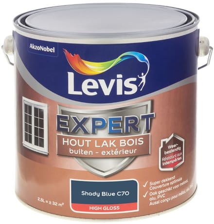 Levis - Expert Hout Lak Buiten High Gloss Mix - Shady Blue C70 - Mengverf - 2,5 L