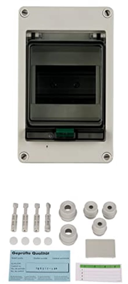 Zekeringkast Vochtige Ruimte 1-Rij 4TE 400V 110x180x110mm Wit