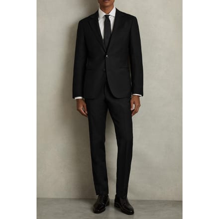 Reiss Sb 2b Notch Plain Weave Blazer Black Größe: 40 | Blazer Outlet | Herren | Schwarz