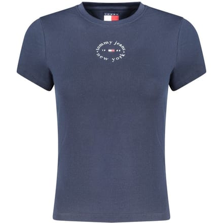 Tommy Hilfiger Blauwe Katoenen Dames T-shirt