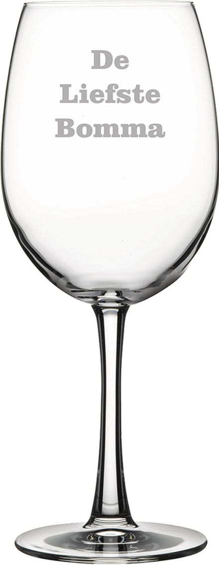 Rode wijnglas gegraveerd - 58cl - De Liefste Bomma