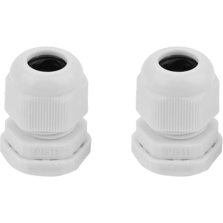 10 STKS/set IP68 Waterdicht Witte Nylon Plastic Kabelwartel Connector (PG11)