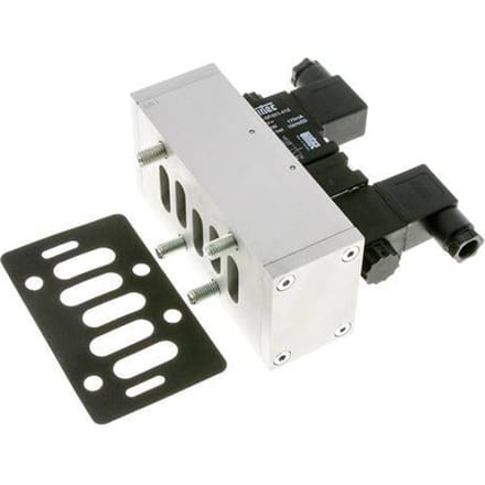 5/3 ISO 5599-3 Middenuitlaat Magneetventiel 24V DC 3-10bar/42-140psi Airtec