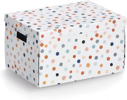 Opbergdoos met stippen voor kinderkamer - Gemaakt van gerecycled karton