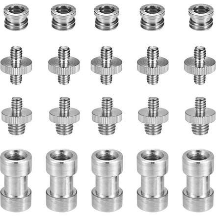 1/4 -20 tot 3/8 -16 Schroefdraad Adapter Converter Vrouwelijke Spigot Reducer Bus Schroef Mount Set