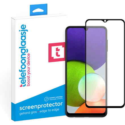 Samsung Galaxy A22 4G screenprotector gehard glas Edge to Edge